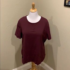 👚Dark Purple Crew Neck T-Shirt